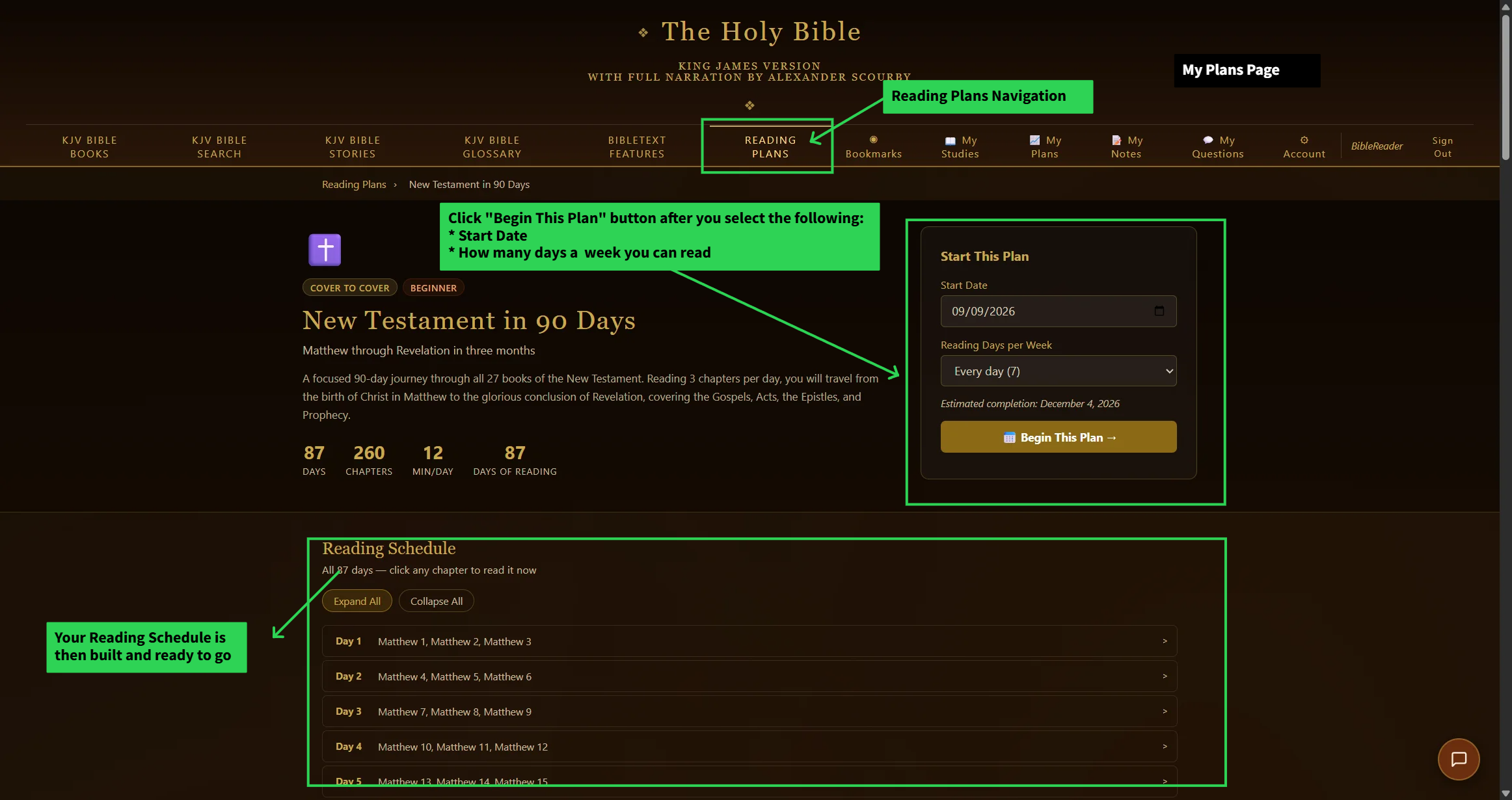 1. Comenzar Este Plan pestaña — acercamiento de esta herramienta